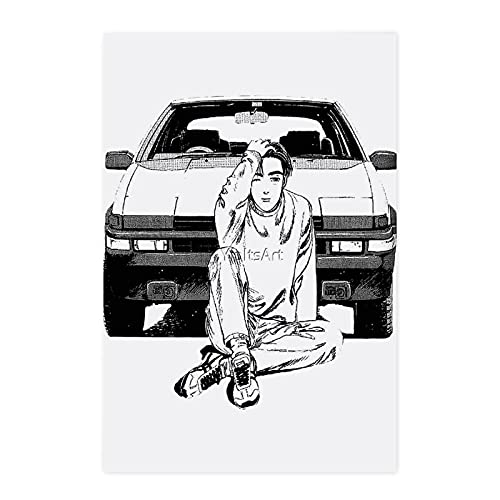 頭文字D ウォールステッカー 壁紙シール ポスター ステッカー インテリア ウォールデコ ウォールペーパー 装飾 飾り おしゃれ モダンアート はがせる リフォーム オフィスルームの装飾ギフト 40*60（cm）