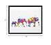 Dignovel Studios 8X10 Unframed Elephant Family of Three Safari Animals Family Watercolor Illustration Art Print Wall Art Poster Home Decor Wall Hanging Birthday N003
