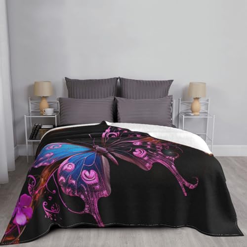 Couverture douce et chaude imprimé papillon idée cadeau idéale