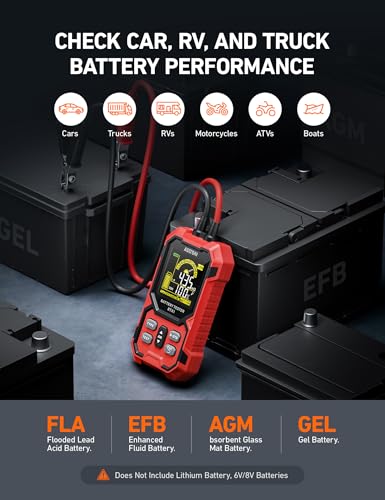 AstroAI 12V/24V Car Battery Tester