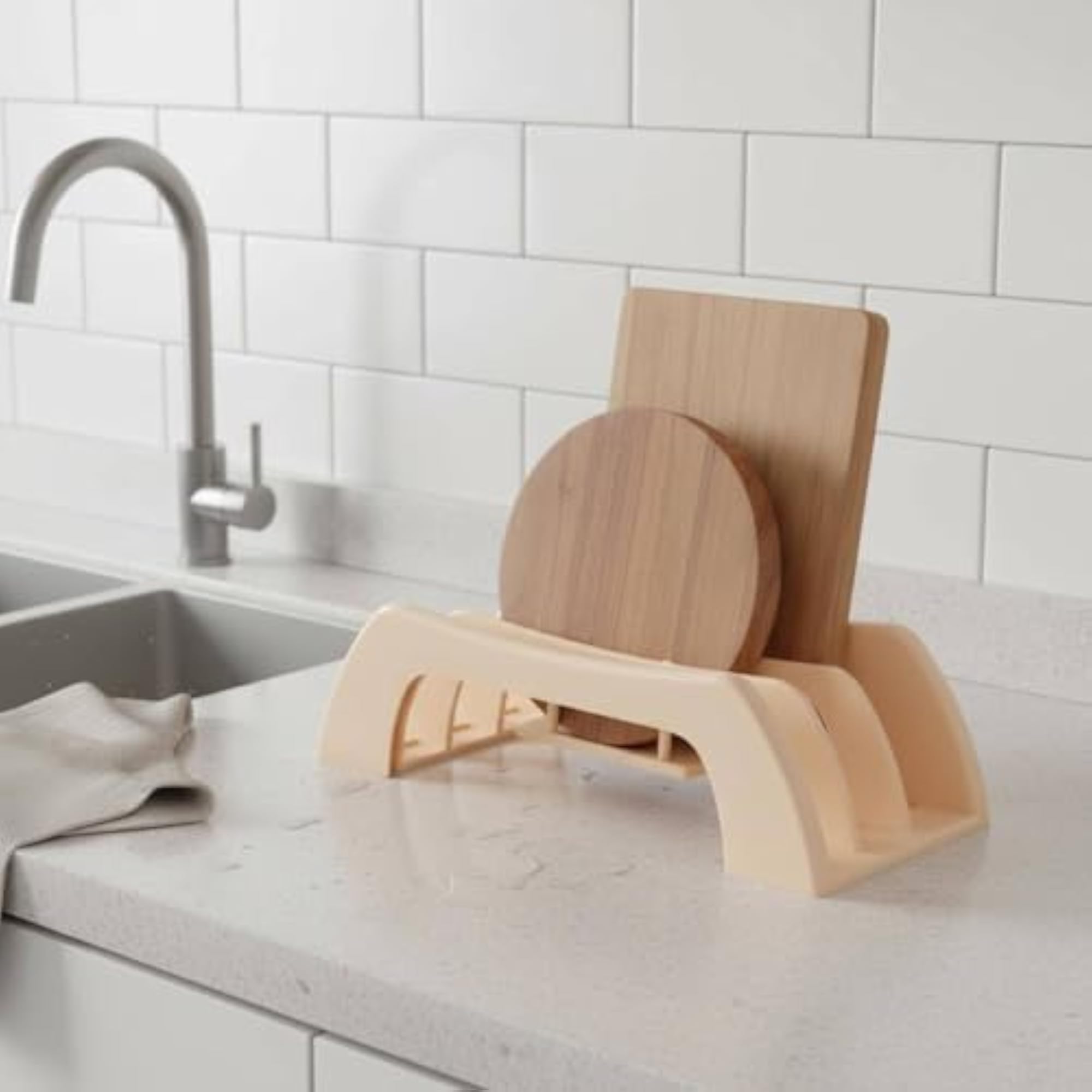 3 Slot Chopping Board Organizer, Kitchen Storage
