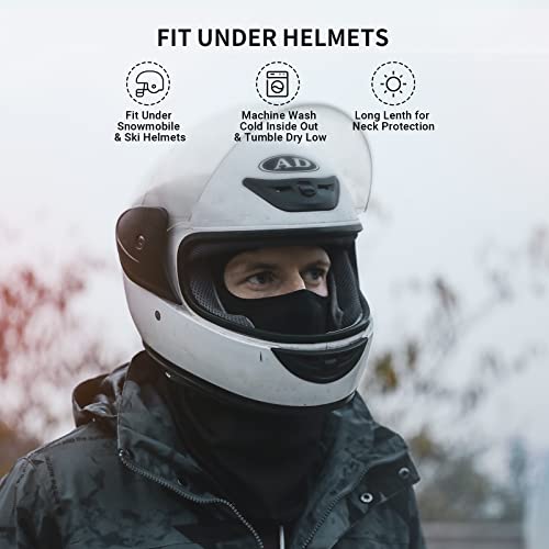 Metarino Balaclava Winter Ski Face Mask Warm Merino Wool 4 In 1 Head Covering Pack,Black,Medium-X-Large #TOP4