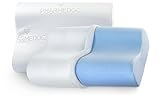 PharMeDoc Cooling Memory Foam Pillow - 2 pack - Cooling Gel Infused Contour Memory Foam Pillow - Hypoallergenic Pillow Case - Firm Support Bed Pillow Aligns Spine - Neck Pain & Headache Relief