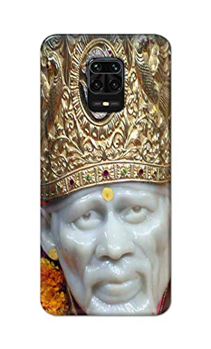 Image of PRINTFIDAA Sai Baba Lord Shiridi Great God Hinduism Hindu Religious Printed Designer Hard Case for Redmi Note 9 Pro /Redmi Note 9 Pro Max Back Cover -(e) RPM1005