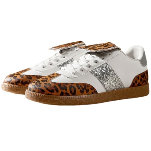 Women Glitter Sequin Sneakers Lightweight Walking Shoes Lace Up Casual Trendy Sneaker