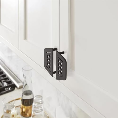 Image of COMPASS Stainless Steel 7 Star Cabinet Knobs, Drawer Pulls, Knobs for Dresser Drawers, Drawer Knobs Handle, Kitchen Knobs (Jet Black Finish) Pack of 4 pcs