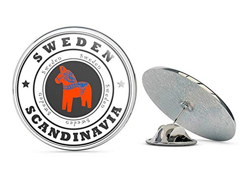 Sweden Scandinavia Round Metal 0.75