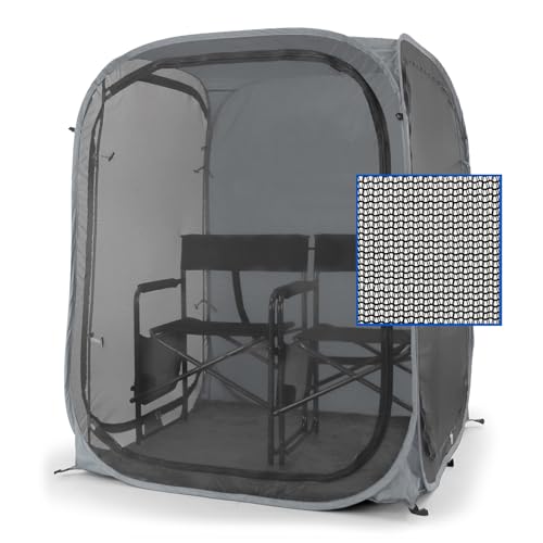 Under the Weather WeatherPod Tank MyPod Mesh 1-2 Person Pop-Up Screen Tent Pod - The Original Shark Tank - Keeps Out Bugs Mosquitos with UPF 50 Sun Protection Silver