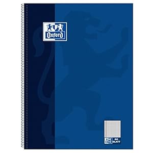 Oxford Collegeblok, A4+, 80 vellen, geperforeerd Gelijnd – geruit met rand li. 1 Stuk gesorteerde kleuren