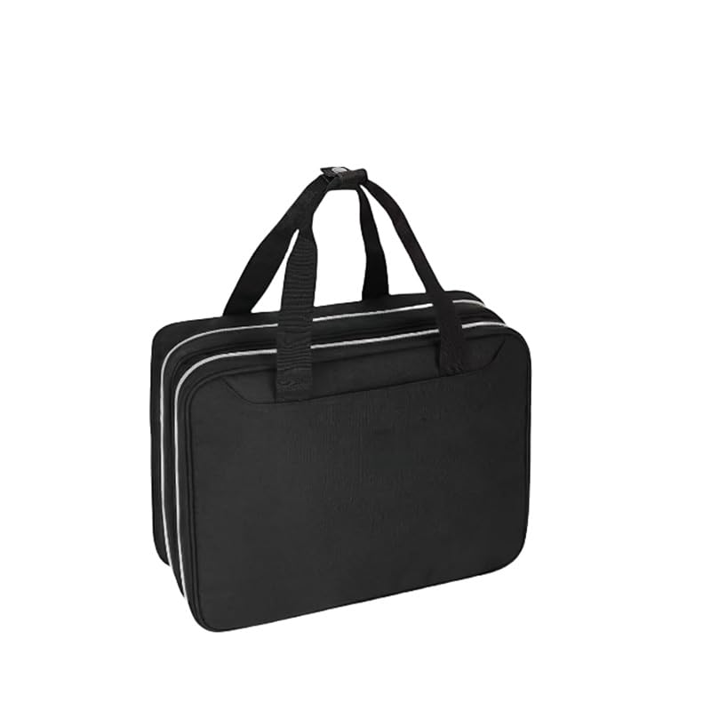 Organizador de tatuajes, maleta multicompartimento, 36,83 x 26,67 x 15,97 cm, color negro