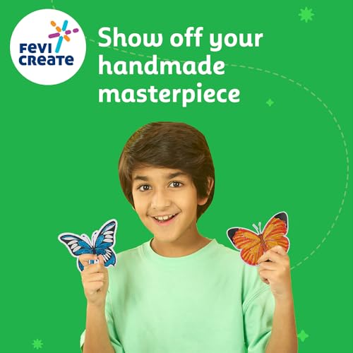 Image of Fevicreate Stick-n-Create Surf & Sand Kingdom of Butterflies Kit | Sand Art | Fridge Magnets | Informative Flash Cards | Screen-Free Play | Gifting | Ages 5+