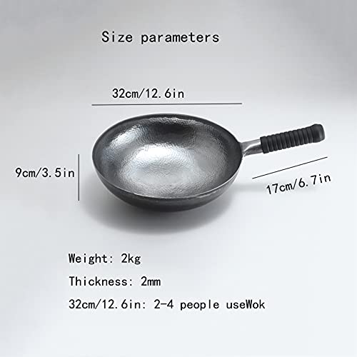 Wok de Hierro Carbono 32 cm sin Recubrimiento miniatura 3