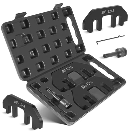 Yoursme Camshaft Holding Tool Kit for Ford 3.5L & 3.7L 4V Engines, Timing Alignment Holder Tool with Chain Tension Tool & Phaser Bolt Removal Socket Replace 303-1248 303-1530