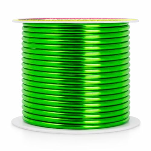 Image of Mandala Crafts 10 Gauge Anodized Aluminum Craft Wire for Jewelry Making - 32 FT Colored Flexible Kelly Green Wire - Bendable for Bonsai Armature Crafting Sculpting