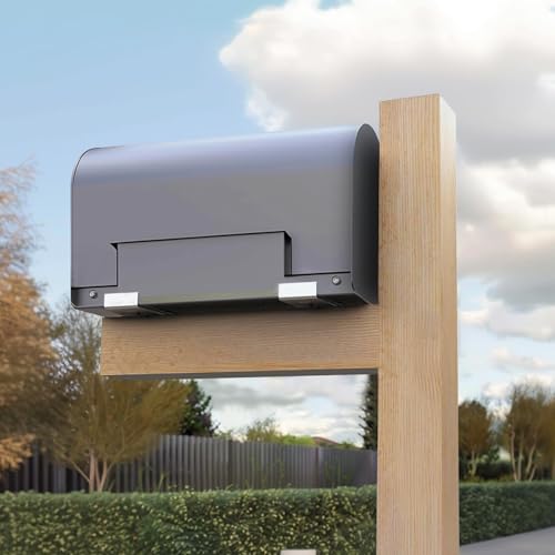Image of Mailbox Mounting Bracket, 8 inch Wide Floor Rust-Free Mailbox Brackets for Post, Metal Heavy Duty Mail Box Bracket Mount Kit with Screws