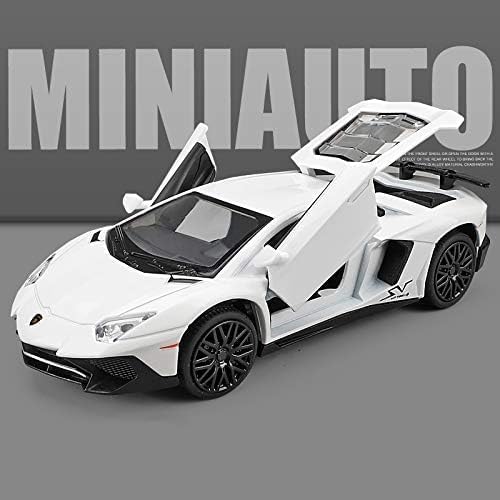 Image of New 1:32 LP750 Diecast Alloy Metal Lamborgini Pull Back Car with Openable Door Light Sound Vehicle Toy Car for Kids Boys