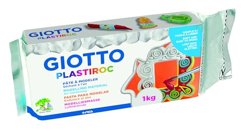 GIOTTO Plastiroc - Pain 1kg de pâte à modeler autodurcissante blanche