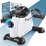 PORTENTUM Pedalier d’Appartement Senior avec écran LCD 6 Fonctions – Mini Velo Bras e...