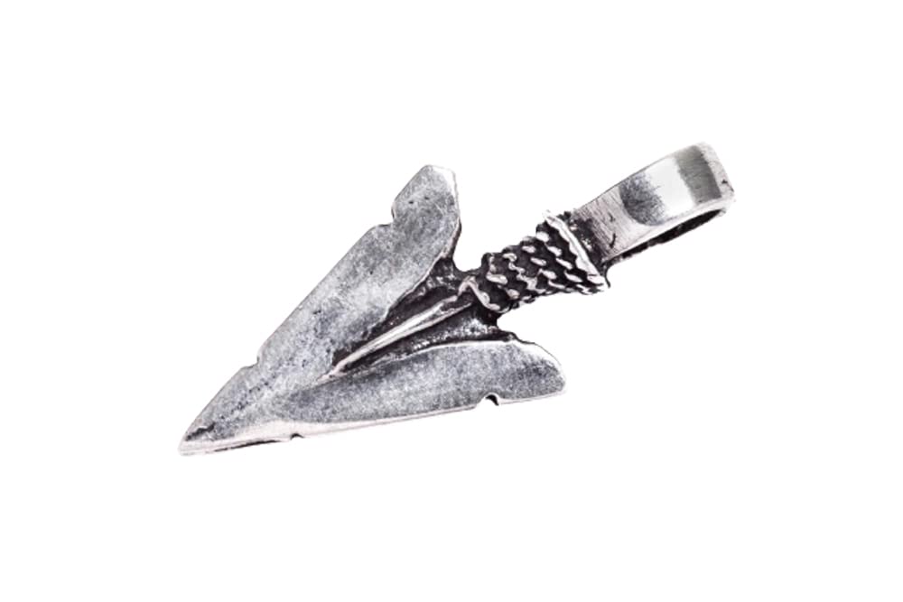 Germanenschmuck Wikinger Pfeilspitze - Kettenanhänger Silber | Amulett, Anhänger für Kette, Vikings