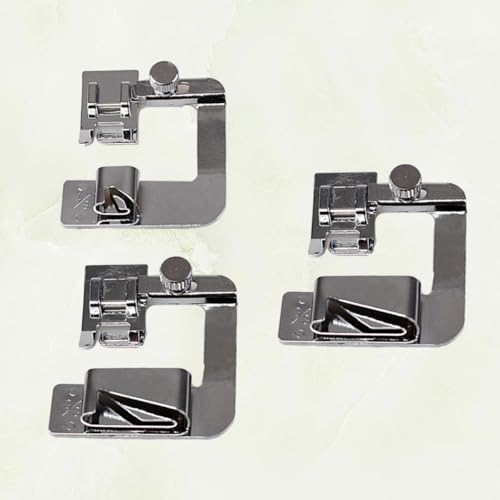 Set de 3 Pies para Máquina de Coser Rolled Hemmer Plateados miniatura 6
