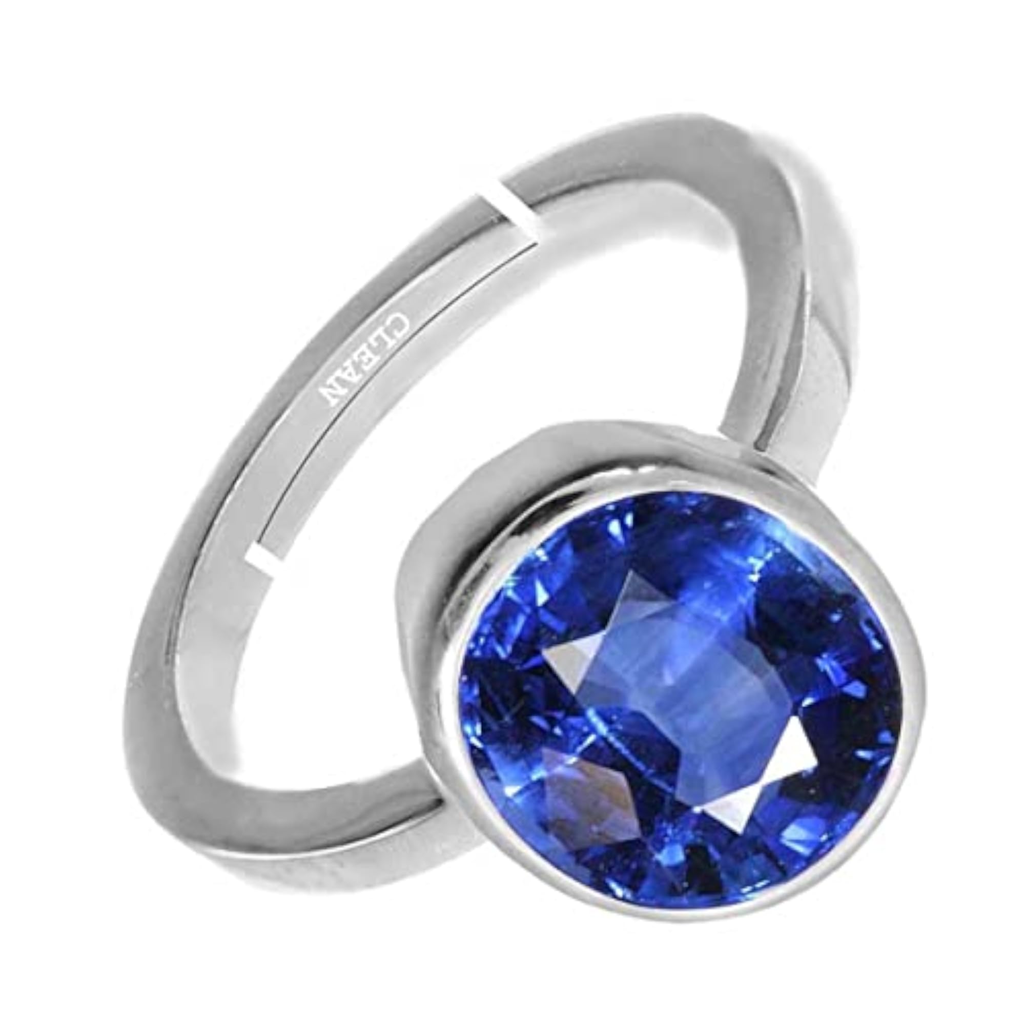Women's Blue Sapphire Adjustable Ring, Certified Natural Gemstone