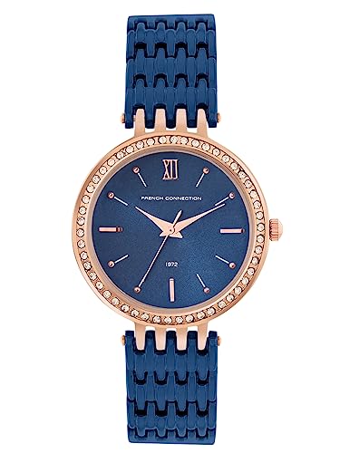 French Connection Stainless Steel Spring-Summer 2023 Analog Blue Dial Womens Watch-Fcn00063D, Band_Silver (B0C6GWTL99) Amazon Price History, Amazon Price Tracker