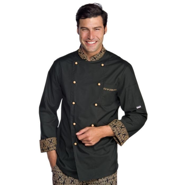 I.sacco Giacca Cuoco Bicolore Unisex in Poliestere Cotone (Maori 92)