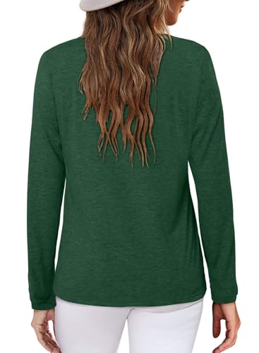 ONLYSHE Women's Casual Striped Long Sleeve Tops Crew Neck Knit Basic Loose Fit T Shirts Fall Fashion Tunic Outfits