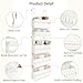Dahey Over The Door Organizer Boho Nursery Storage Decor Closet Hanging Organizer with Tassels Decoration for Bedroom Nursery Bathroom Apartments Dorm Pantry, 5 Pockets, White