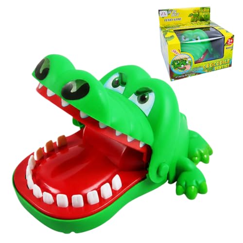 1 Pcs Crocodile Dentist Game Interactive Dinosaur Games for Family Activities Crocodile Dentist Teeth Game with Box Engaging Crocodile Game for Parties and Coordination Training