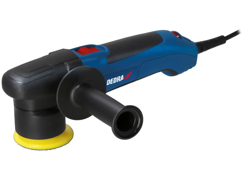 DEDRA polisseuse rotative excentrique électrique, puissance 900 W, polissage à sec de surface, démarrage doux (1500-5800 tr/min)