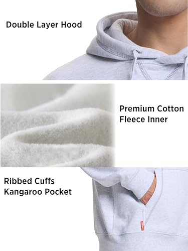 DITOK Men's Hoodies Loose Fit Pullover Oversized Cotton Long Sleeve Fleece Lined Soft Hooded Sweatshirts Men Casual weatshirt4