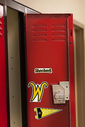 Image of Wichita State University 8ct Vinyl Large Deluxe Stickers Variety Pack - Laptop, Water Bottle, Scrapbooking, Tablet, Skateboard, Indoor /Outdoor - Set of 8