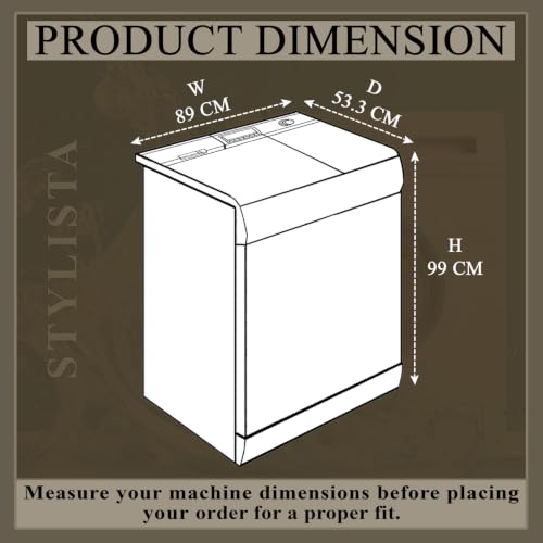 Image of Stylista Waterproof and Dustproof Polyester Washing Machine Cover Compatible for Godrej 10 Kg Semi-Automatic Top Loading WSEDGE NEO 100 5.0 PB3 SLGR, Pink
