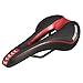 BigTron Sedile Bicicletta Comoda Sella MTB Cuscino Sedile Cuscino Offroad Bike Seat(Nero + Rosso)