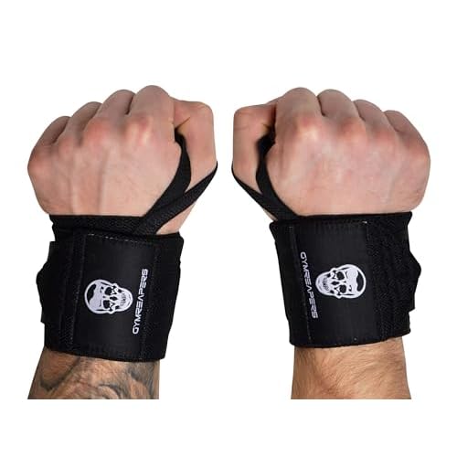 Gymreapers Weightlifting Wrist Wraps (IPF Approved) 18″ Professional Quality Wrist Support with Heavy Duty Thumb Loop – Best Wrap for Powerlifting Competition, Strength Training, Bodybuilding