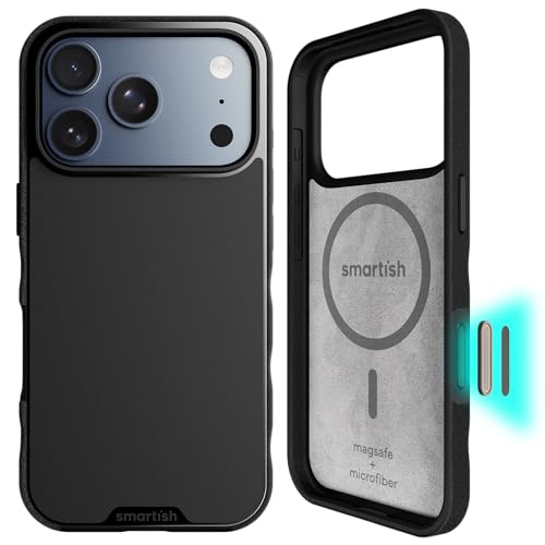 Coque iPhone 2025 Pro Smartish magnétique haut de gamme finition Cravate Noire