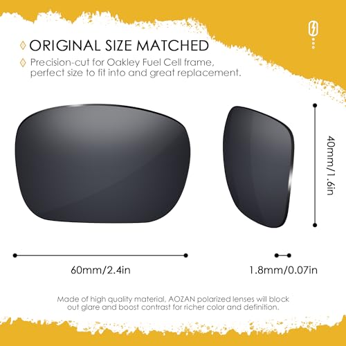 Image of ANSI Z87.1 Replacement Lenses For Oakley Fuel Cell OO9096 Sunglasses