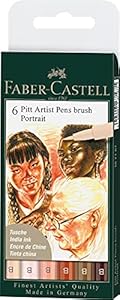 Faber-Castell Pitt Artist Pen Brush Portrait, 6 Stück