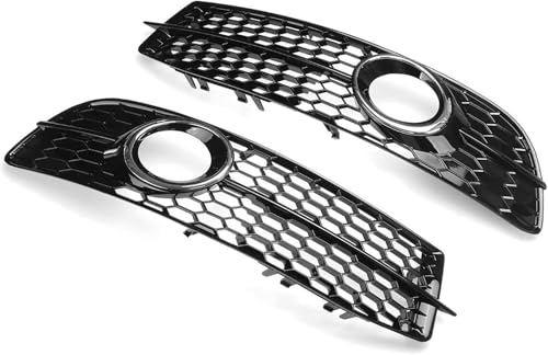Grille de phare antibrouillard Argent en nid d'abeille pour Audi A6 S-Line 2008-2011