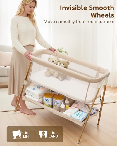 JevrJeur Auto-Lock Wheel Bassinet