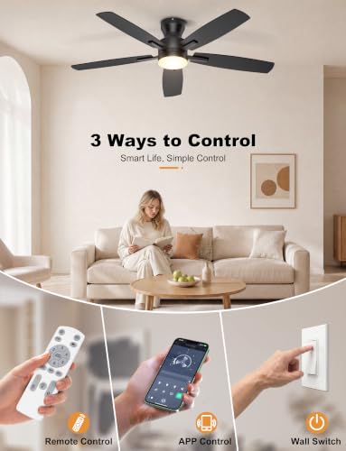 Amazon – Ohniyou 52" Low-Profile Smart Ceiling Fan w/ Light - $41.24– - image 8