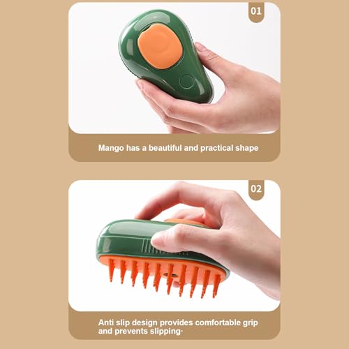 Pet Spray Comb, 3in1 Steam Brush For Cats, Avocado Shape Steam Dog Brush Steam Brush For Dogs Flyaway Hair Prevention Cat Grooming Brush, Dog Grooming Supplies - Image 8