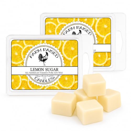 Image of Lemon Sugar Wax Melts 2 Pack, Limoncello-Inspired Lemon Scented Soy Wax Cubes for Warmers