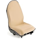 lebogner Waterproof Sweating Car Seat Cover for Post Gym Workout, Running, Swimming, Beach and Hiking, Universal Fit Anti-Slip Bucket Seat Protector for Cars, SUVs and Trucks, Machine Washable, Beige