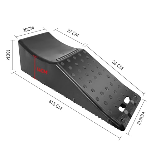 KATSU Kunstoff Rampe, 2 Stück Kunststoff-Autorampen strapazierfähige Garagenrampen zum Anheben von Kraftfahrzeugen, Werkstatt, Autoservice und -Reparatur 161919