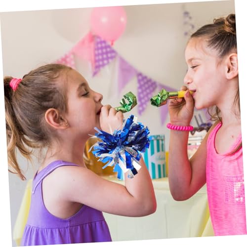 Pompons de cheerleading bleu argent accessoires spectacles fêtes enfants - 6