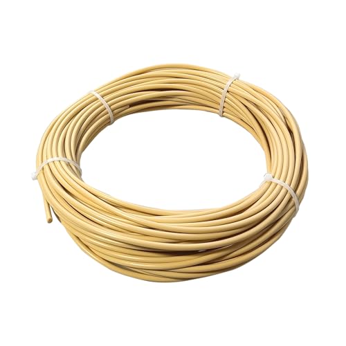 1 Roll Plastik Peddigrohr 500g 2 Zoll/5mm Rundes Rattan Schilfrohr 20 Meter (ca. 66 Fuß) Korbgeflechtrohr für DIY-Möbelherstellung zum Stuhlbau und zum Flechten von Korbmöbeln
