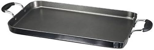 T-fal A92114 C4061484 Specialty antiadherente apto para lavavajillas 18 x 11 pulgadas utensilios de cocina familiares de doble quemador 18 pulgadas