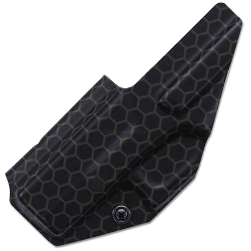 Image of KYDEX Thermoform Sheet - (Honeycomb Camo) - (Olive Drab /Black - Reversed) - (12in x 12in) - (1 Sheet) - (for Holster Making, Cosplay, Hobby) - (USA Made)